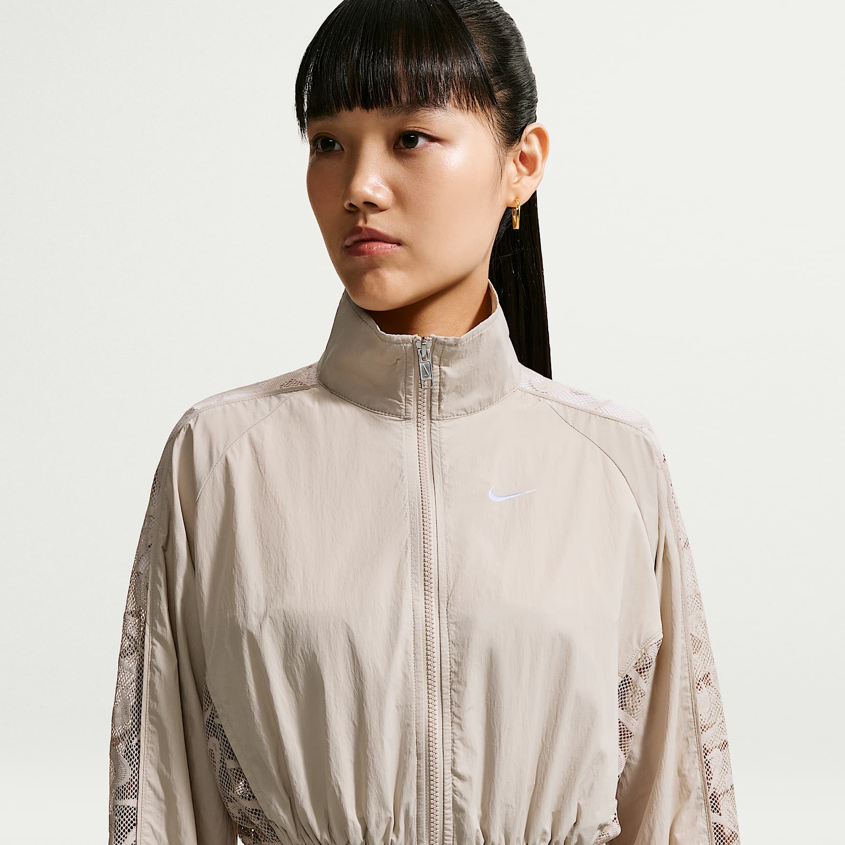 Nike Sportswear Women's Cropped Lace Tracksuit Jacket. Nike ID
